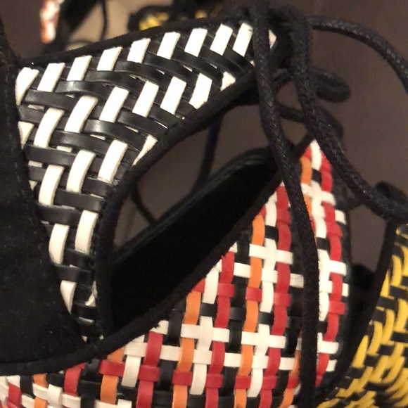 NEW Zara Multicolour Strappy Heels - Picture 8 of 10